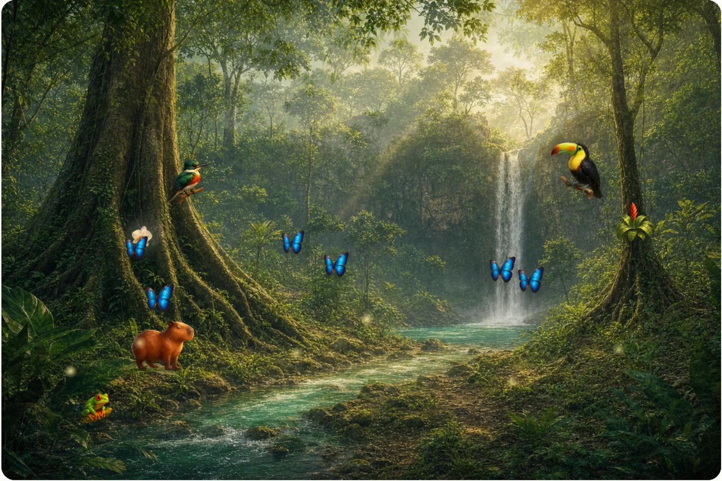Three months: the forest filling in, first animals home